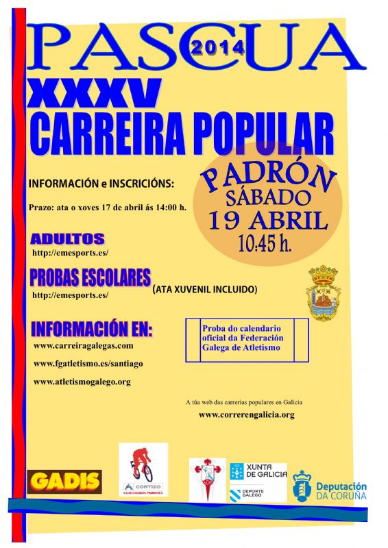 XXXV CARREIRA POPULAR PASCUA DE PADRON